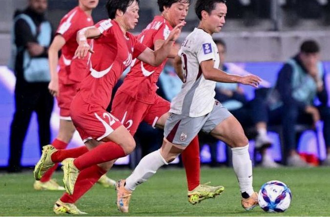朝鲜队2-0击败中国女足，明有成破门